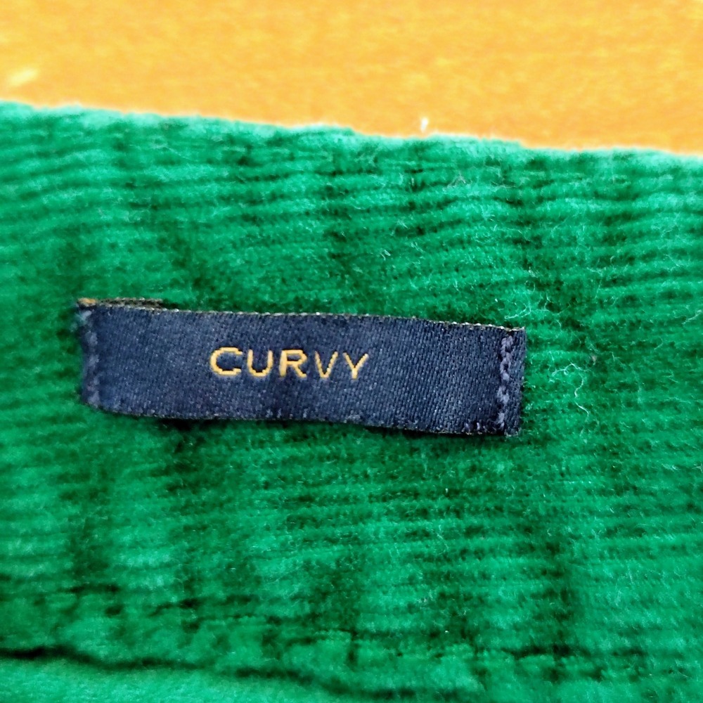 Talbots Petites Curvy Straight Leg Corduroy Pants Green 6P Stretch 05/12 fun - Picture 7 of 11